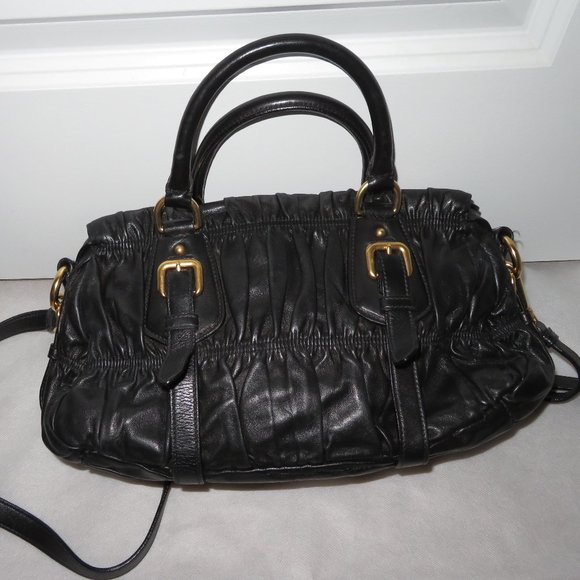 Prada Gauffre Nappa Black Satchel - Picture 4 of 14